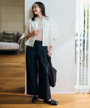 ANY L シアーテックリネンシャツ オフ