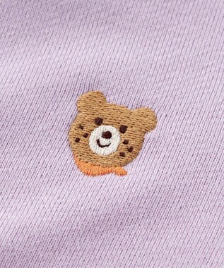 MIKI HOUSE HOT BISCUITS 【70-120cm】【Everyday Series】ワンポイント くすみカラー裏毛パイルトレーナー パープル