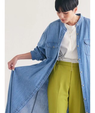 AMERICAN HOLIC デニムＷポケットＡラインワンピース Light Indigo