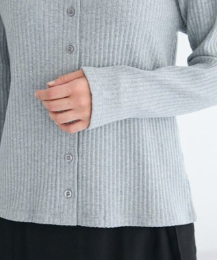 CRAFT STANDARD BOUTIQUE 2点セット / スクープネックカーディガン+タンクトップ Gray Mixture