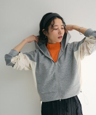 Green Parks ダンボールドッキングｚｉｐパーカー Gray Mixture