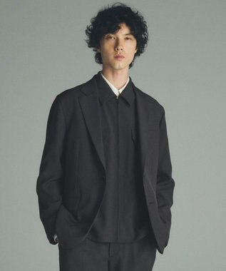 UNFILO MENS 【OCEANS YouTube 掲載/男女兼用】WOOL TOUCH 機能美シャツブルゾン チャコール