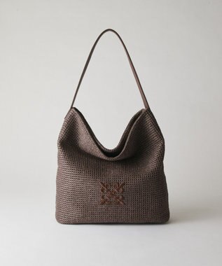 russet ナイロンラフィアワンショルダーバッグ(CE-1714) D.Brown