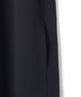 23区 S 【セットアップ対応/洗える】トリアセダブルジョーゼット シフォンスリーブ ワンピース ネイビー系