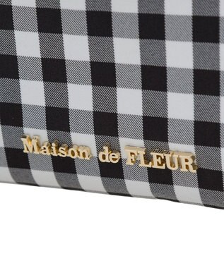 Maison de FLEUR ギンガムフロントリボンリュック Black
