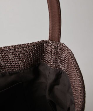 russet ナイロンラフィアワンショルダーバッグ(CE-1714) D.Brown