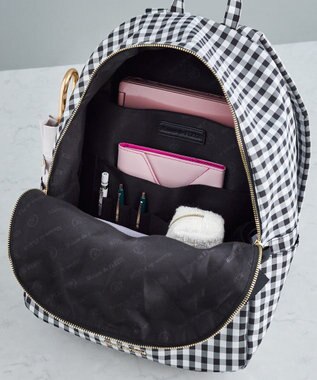 Maison de FLEUR ギンガムフロントリボンリュック Black