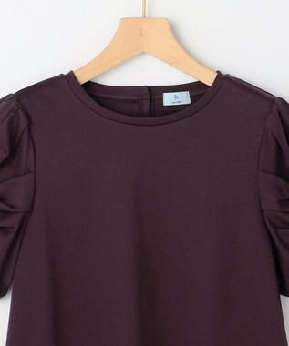 組曲 S 【先行予約】タッチミースムース ボリュームスリーブ カットソー マロンブラウン系