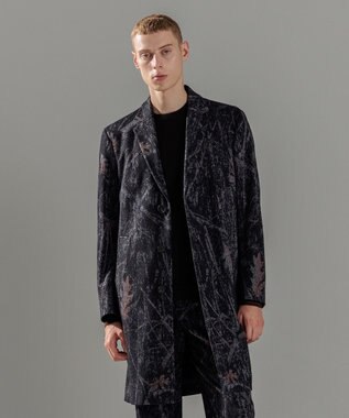 JOSEPH HOMME フォレストジャガード　チェスターコート ブラック系3