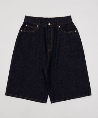 WEGO 【ユニセックス着用ITEM/SMLサイズ展開】スーパーバギーデニムショーツ デニムインディゴ
