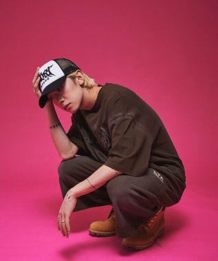 WEGO 【ユニセックス着用ITEM/ウエストゴム】ダメージアップリケショートパンツ ブラウン