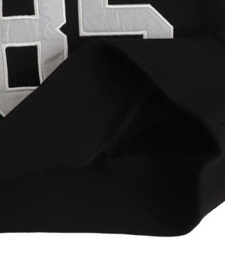 WEGO ナンバリングラインショートプルパーカー ブラック