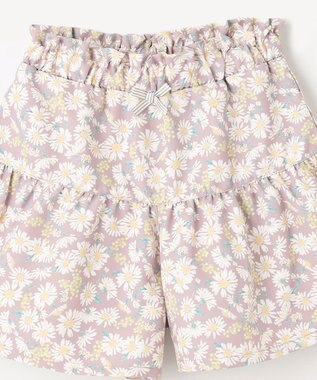 ANY KIDS 総柄フリル キュロット ラベンダー×マーガレット