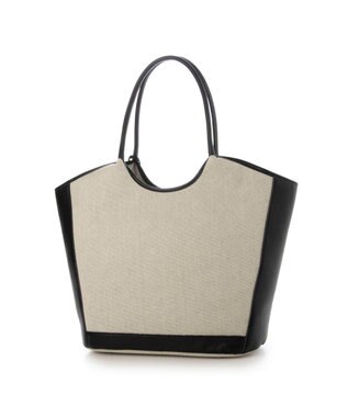 UNBILLION ペルケ perche / キャンバス・牛革トリミングトート ブラック