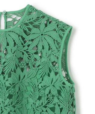 BEIGE， NARCISSUS / レースブラウス Pine Green