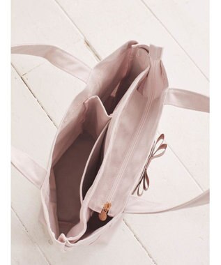 Maison de FLEUR マルチポケット帆布トートＳバッグ Grayish Pink