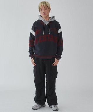 WEGO 【ユニセックス着用ITEM】ラインリブゲームロゴプルオーバー ネイビー