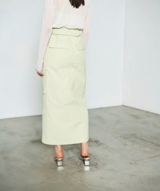 GRACE CONTINENTAL ツイルワークスカート イエロー