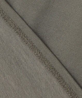 ICB 【洗える】リバーストレッチジャージー ペプラムカットソー アッシュカーキ系