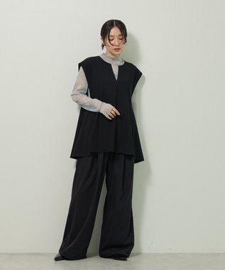 Green Parks シアー柄プルオーバー Charcoal Gray