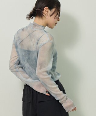 Green Parks シアー柄プルオーバー Charcoal Gray