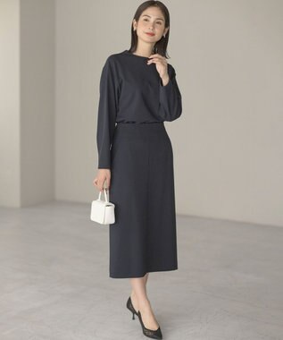 組曲 【KUMIKYOKU NAVY】コンフォータブルアムンゼン ティアードブラウス ネイビー系