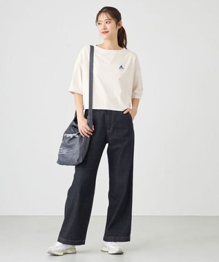 SHARE PARK LADIES 【UVカット・吸水速乾・ストレッチ・軽量 】エンブレムショートTシャツ（S・Mサイズ） ホワイト系