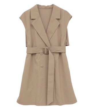 earth music&ecology ショートジレンチ Beige