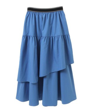 Green Parks ウエストラインフリルティアードスカート Blue