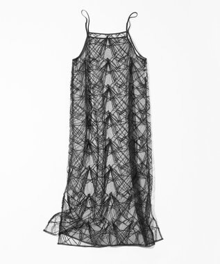 23区 【見上愛さん着用】刺繍レース キャミソールワンピース ブラック系