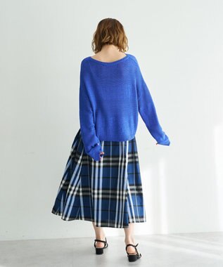 YECCA VECCA テープヤーンルーズニットプルオーバー Blue