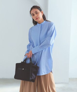 TOPKAPI 【TREASURE TOPKAPI】ナイロン 2way レザーハンドル ミニ トートバッグ ブラック