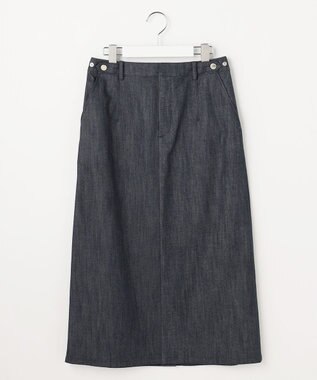 J.PRESS LADIES L 【WEB限定】セルロースシャンブレー ナロー スカート 【WEB限定】ネイビー系