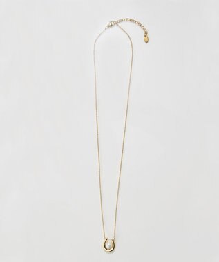 Phoebe 〈金属アレルギー対応〉メタリックパールホースシューネックレス　ゴールド　ステンレス/馬蹄/蹄鉄/ラッキーモチーフ/ギフト/プレゼント/大ぶり ゴールド