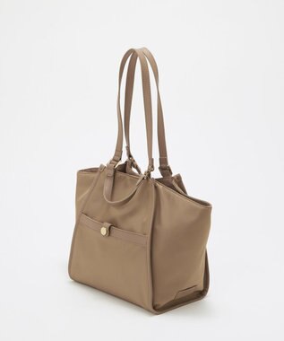 TOPKAPI 【TREASURE TOPKAPI】ナイロン 2way レザーハンドル ミニ トートバッグ グレージュ