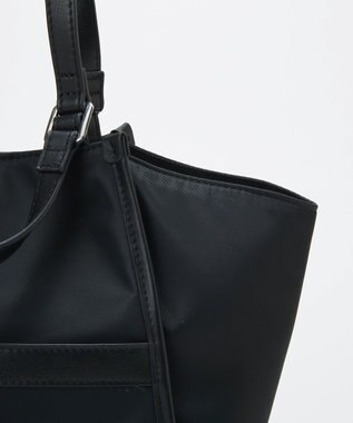 TOPKAPI 【TREASURE TOPKAPI】ナイロン 2way レザーハンドル ミニ トートバッグ ブラック