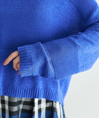 YECCA VECCA テープヤーンルーズニットプルオーバー Blue