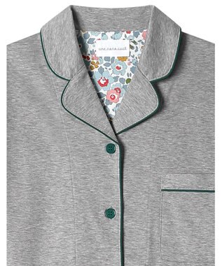 une nana cool 【綿100％】シルケットスムースパシャマ　ＭＡＤＥ　ＷＩＴＨ　ＬＩＢＥＲＴＹ　ＦＡＢＲＩＣ GY