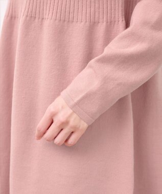 Tiaclasse 【新色追加・洗える】ミドルリブニットチュニック ピンク