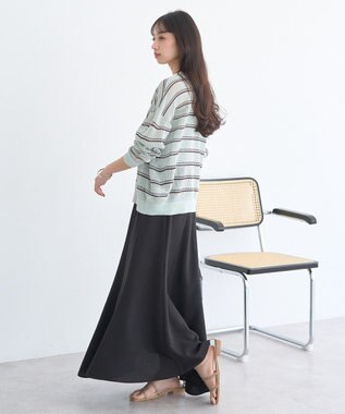 earth music&ecology ボーダーニットプルオーバー Mint