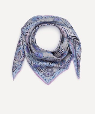 LIBERTY. ヘラ シルクスカーフ 70 ブラック