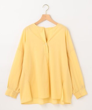 組曲 【洗える】ナチュラルローンスキッパー ブラウス ライトオレンジ系