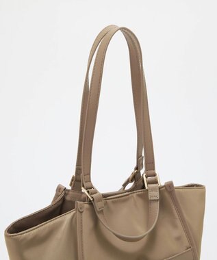 TOPKAPI 【TREASURE TOPKAPI】ナイロン 2way レザーハンドル ミニ トートバッグ グレージュ