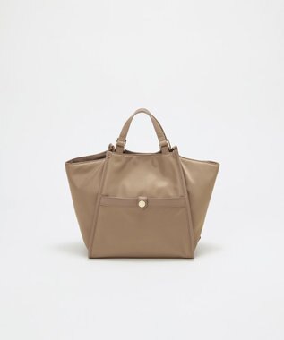 TOPKAPI 【TREASURE TOPKAPI】ナイロン 2way レザーハンドル ミニ トートバッグ グレージュ