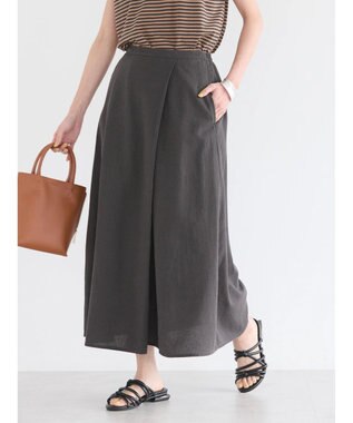AMERICAN HOLIC リネンブレンドフレアスカート1 Charcoal Gray