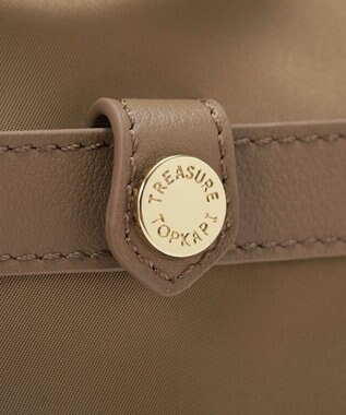 TOPKAPI 【TREASURE TOPKAPI】ナイロン 2way レザーハンドル ミニ トートバッグ グレージュ