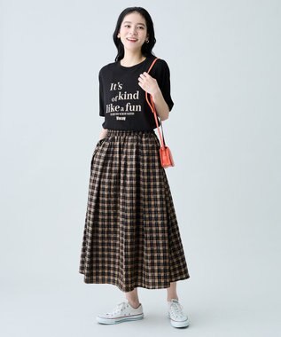 ANY シアーネップロゴＴシャツ ブラック