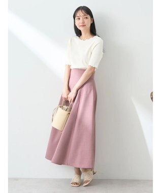 earth music&ecology バックレースアップスカート Pink