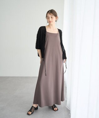 YECCA VECCA 2wayリボンフリンジニットカーディガン Off White