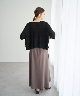 YECCA VECCA 2wayリボンフリンジニットカーディガン Off White